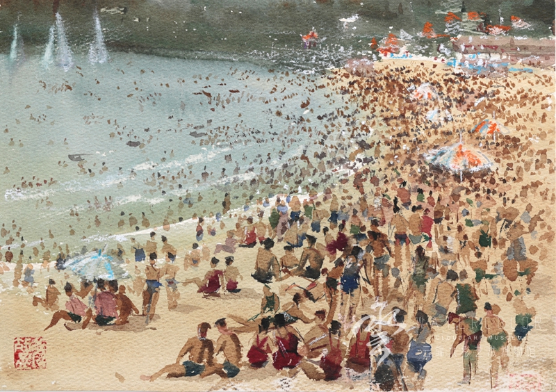 浴场盛夏 1978年24x34cm